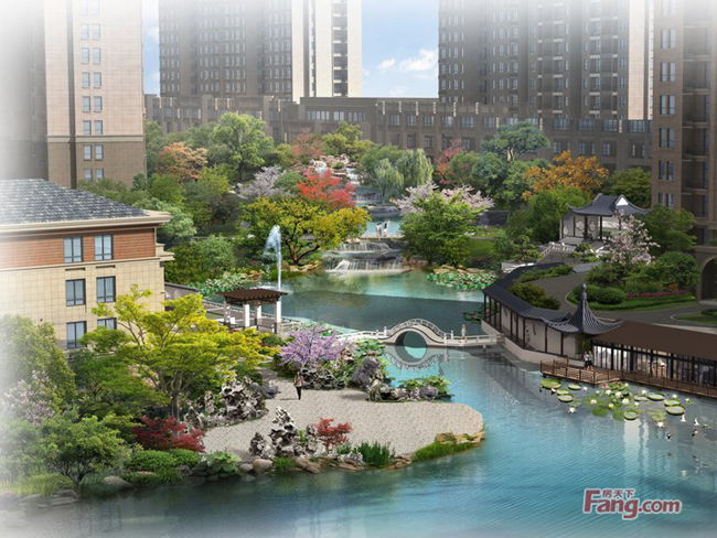 荣盛·长沙岳麓峰景中央展示区园林景观工程